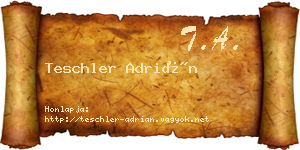 Teschler Adrián névjegykártya